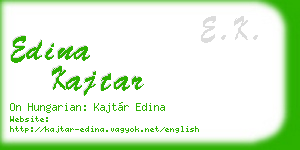 edina kajtar business card