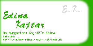 edina kajtar business card